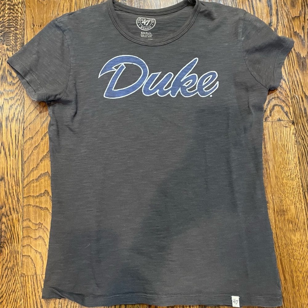 Forty Seven Brand Gray T-Shirt - Official Duke gear bought at campus store.
